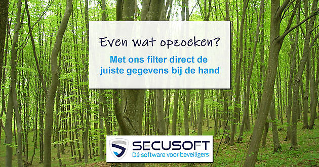 Secusoft breidt zoekfunctie uit met filter - Secusoft, dé software voor beveiligers