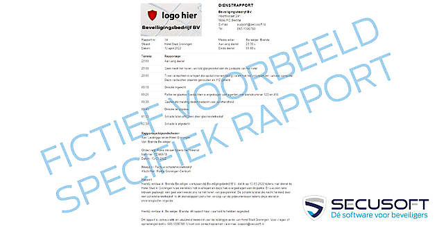 Wat dient het specifiek rapport (HSR) te bevatten? Secusoft, dé software voor beveiligers