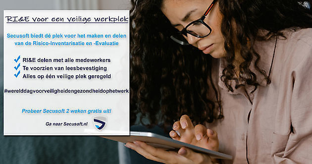 Vandaag: Werelddag voor veiligheid en gezondheid op het werk Secusoft, dé software voor beveiligers