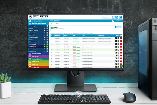 Vakantieuren bekijken en muteren - Secusoft, dé software voor beveiligers