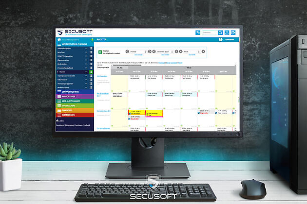 Online rooster en planningsprogramma voor de beveiliging - Secusoft, dé software voor beveiligers