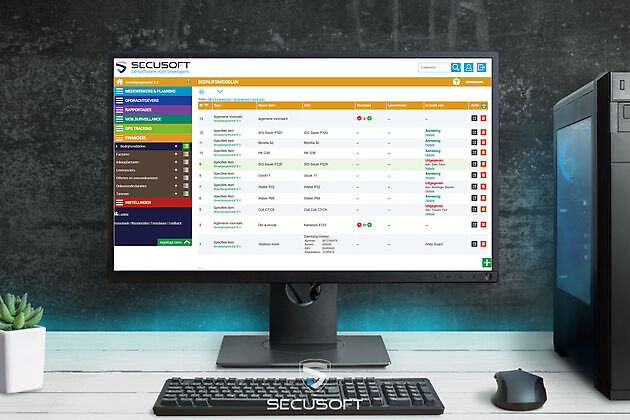 Bedrijfsmiddelenregistratie - Secusoft, dé software voor beveiligers