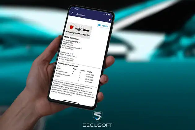 Materiaallijsten - Secusoft, dé software voor beveiligers