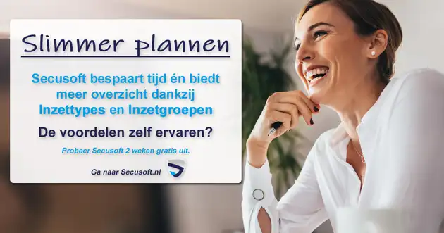Inzettypes van Secusoft zorgen voor rust in je planning Secusoft, dé software voor beveiligers
