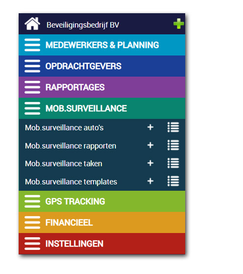 Taken voor mobiele surveillant inzichtelijk en met rapportagemogelijkheid in Secusoft - Secusoft, dé software voor beveiligers