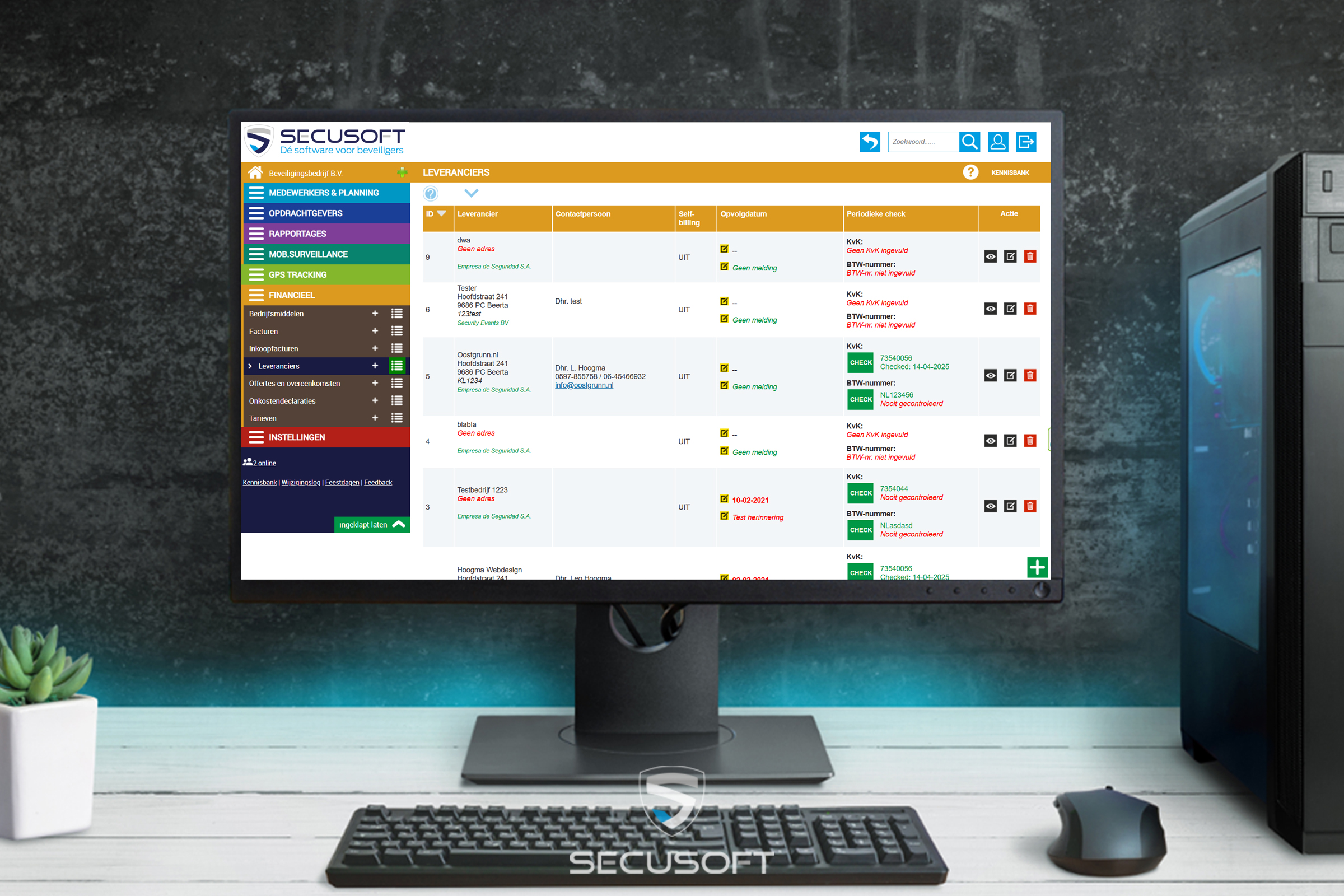 Nauwgezet leveranciersmanagement met registratie- en rapportagesoftware Secusoft