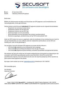 Onze GPS-policy - Secusoft, dé software voor beveiligers