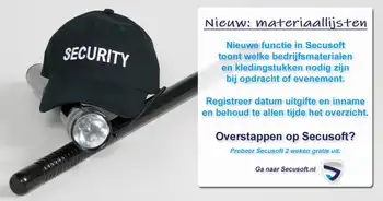 Nieuwe functie: Materiaallijsten! - Secusoft, dé software voor beveiligers