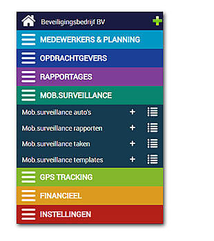 Taken voor mobiele surveillant inzichtelijk en met rapportagemogelijkheid in Secusoft - Secusoft, dé software voor beveiligers